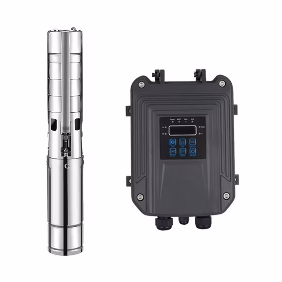 관개용 스테인레스 스틸 태양열 워터 펌프 컨트롤러가 있는 잠수정 깊은 우물 시추공 400W DC48